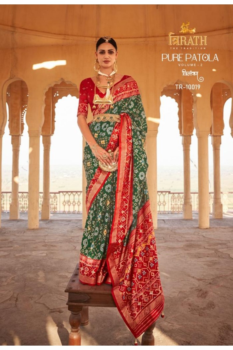 Trirath Pure Patola Vol-2-TR-10019 Silk Traditional Patola Designer Saree