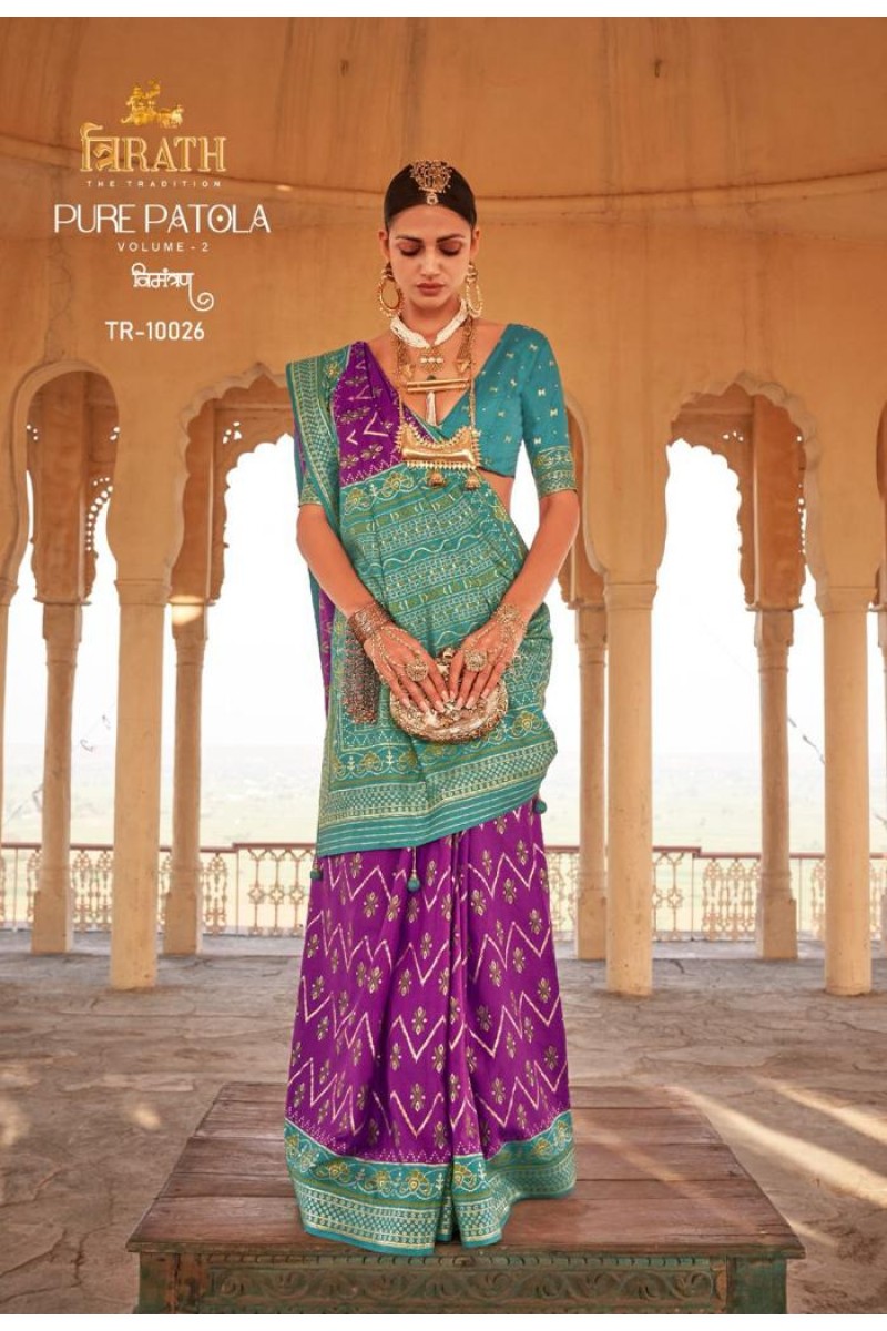Trirath Pure Patola Vol-2-TR-10026 Silk Traditional Patola Designer Saree