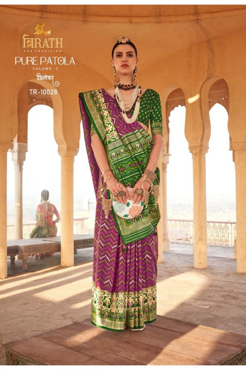 Trirath Pure Patola Vol-2-TR-10028 Silk Traditional Patola Designer Saree