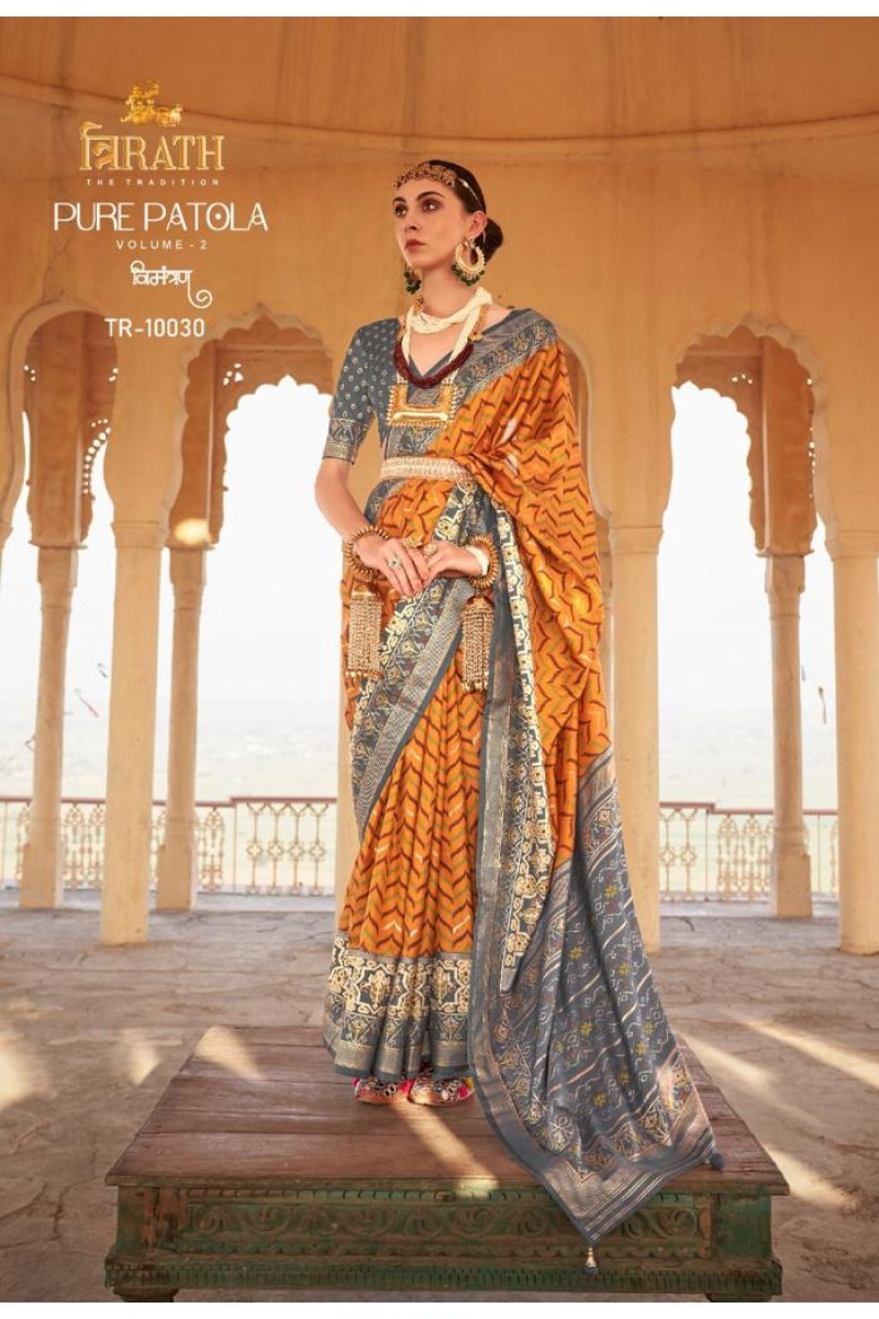 Trirath Pure Patola Vol-2-TR-10030 Silk Traditional Patola Designer Saree