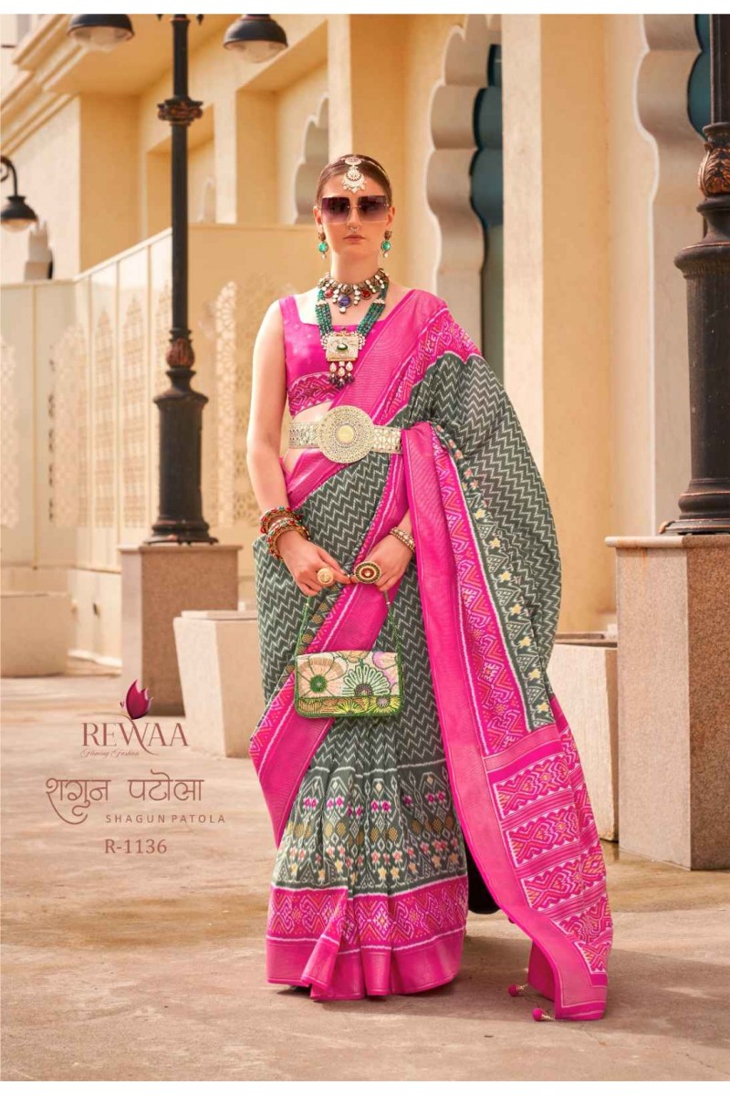 Rewaa Shagun Patola-1136 Occasion Wear Patola Saree Designs