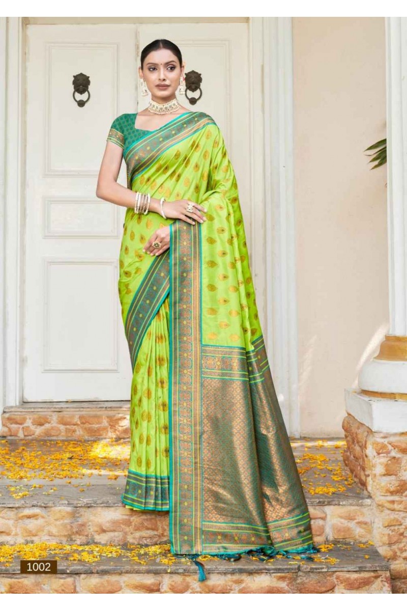 Bunawat Simran Silk-1002 Banarasi Silk Latest Designs Single Saree