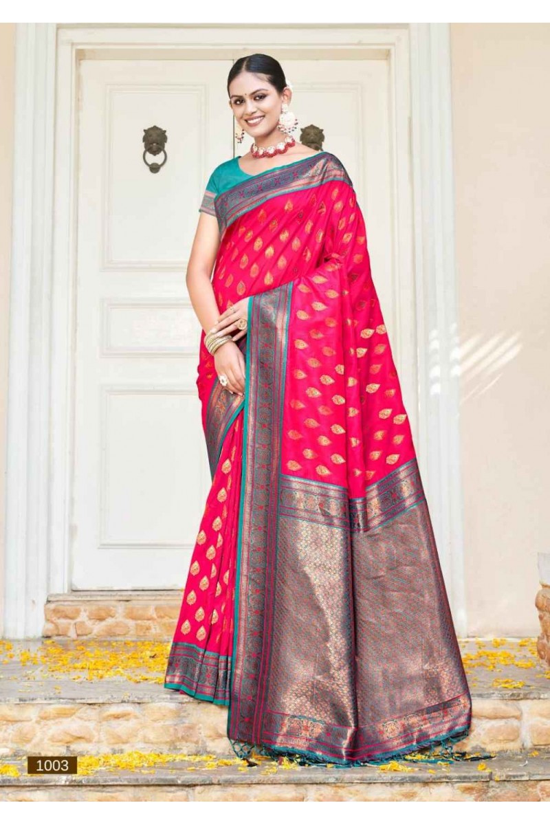 Bunawat Simran Silk-1003 Banarasi Silk Latest Designs Single Saree