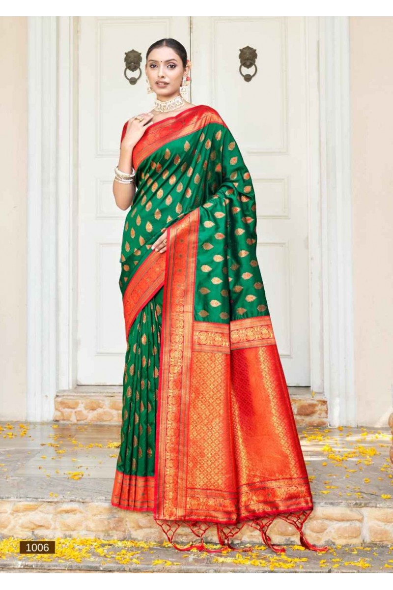 Bunawat Simran Silk-1006 Banarasi Silk Latest Designs Single Saree