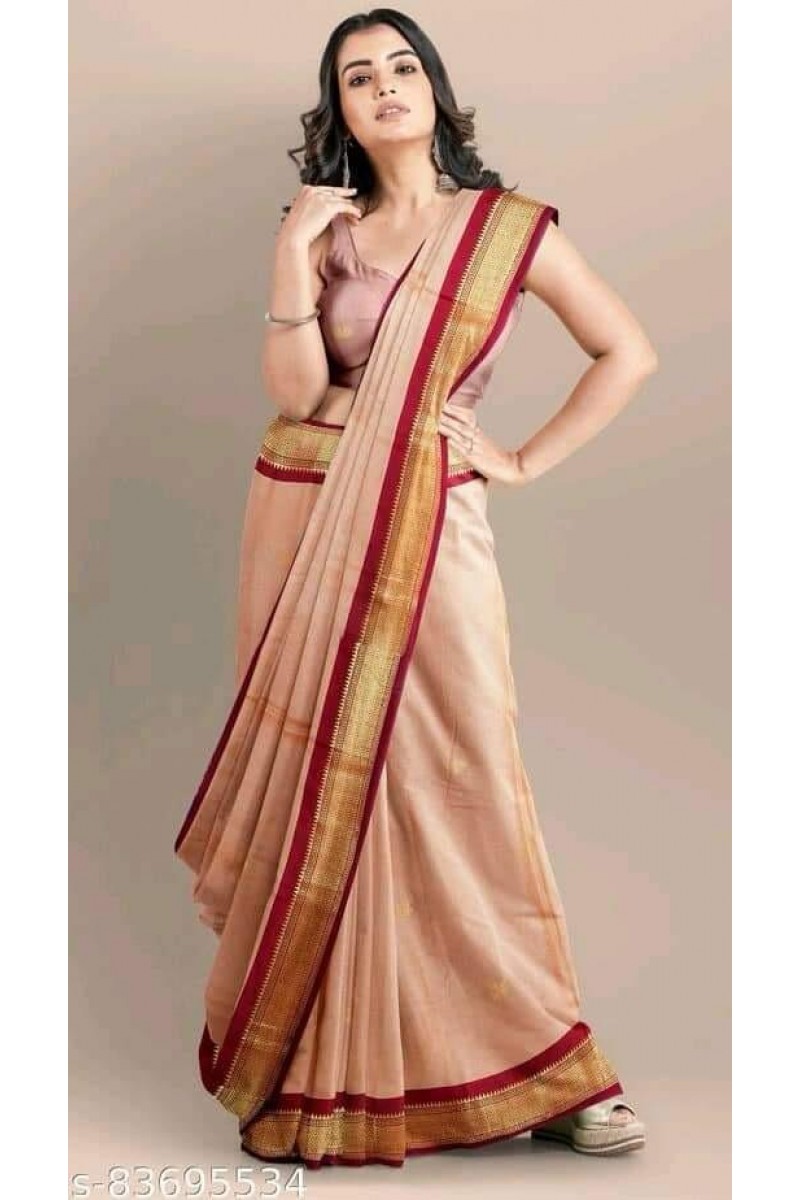 WA-0006 Cotton Silk Women Wear Casual Latest New Designs Saree