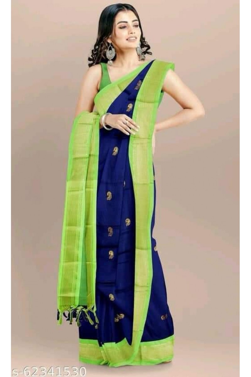 WA-0011 Cotton Silk Women Wear Casual Latest New Designs Saree