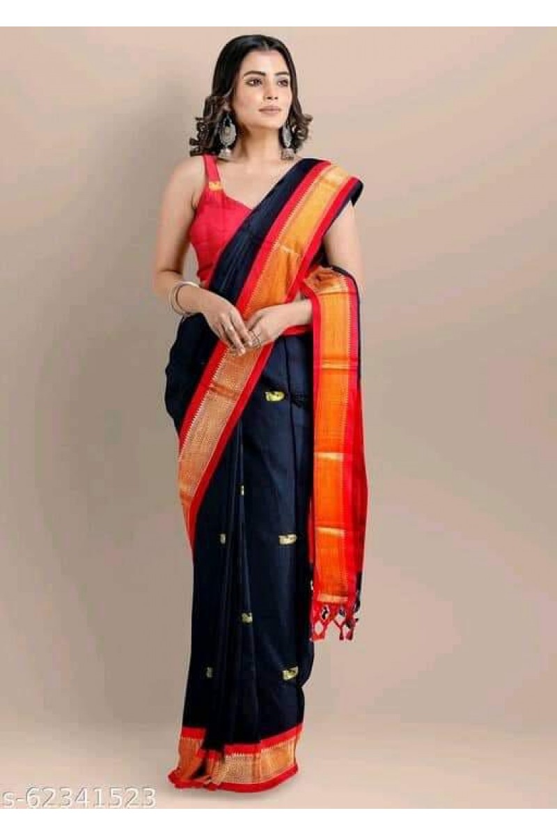 WA-0017 Cotton Silk Women Wear Casual Latest New Designs Saree