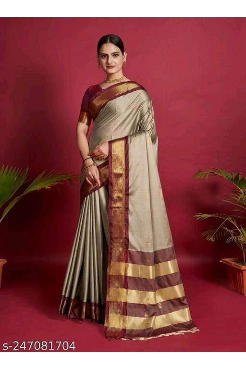 WA-0030 Cotton Silk Women Wear Casual Latest New Designs Saree