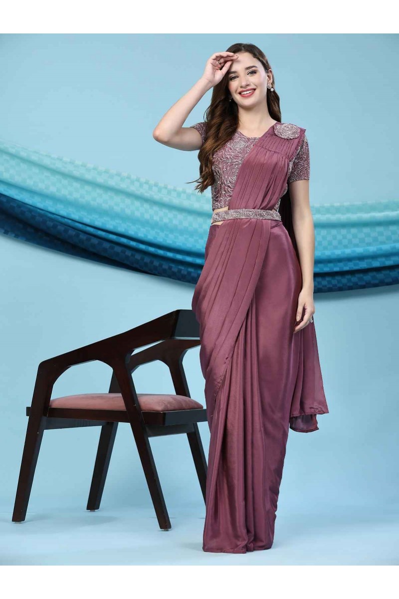 Amoha 272-C Designer Silk Readymade Saree Partywear Collection