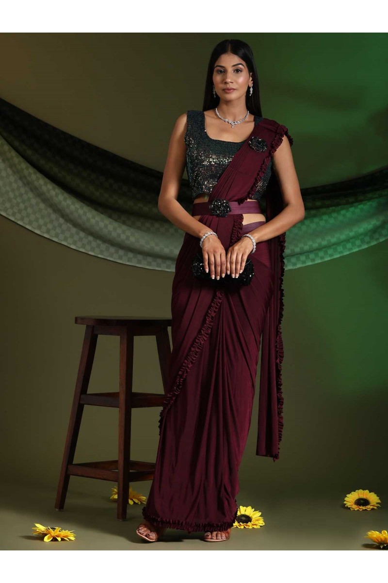 Amoha Trendz D.No-101007-C Women's Wear Designer Readymade Single Saree