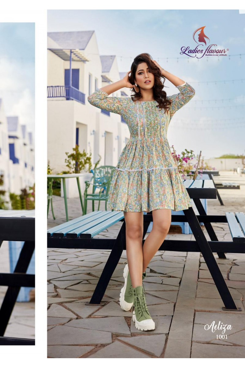 Ladies Flavour Aeliza Vol-1 Western Wear Tunic Catalog Set Garment