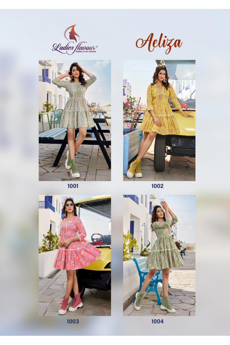 Ladies Flavour Aeliza Vol-1 Western Wear Tunic Catalog Set Garment
