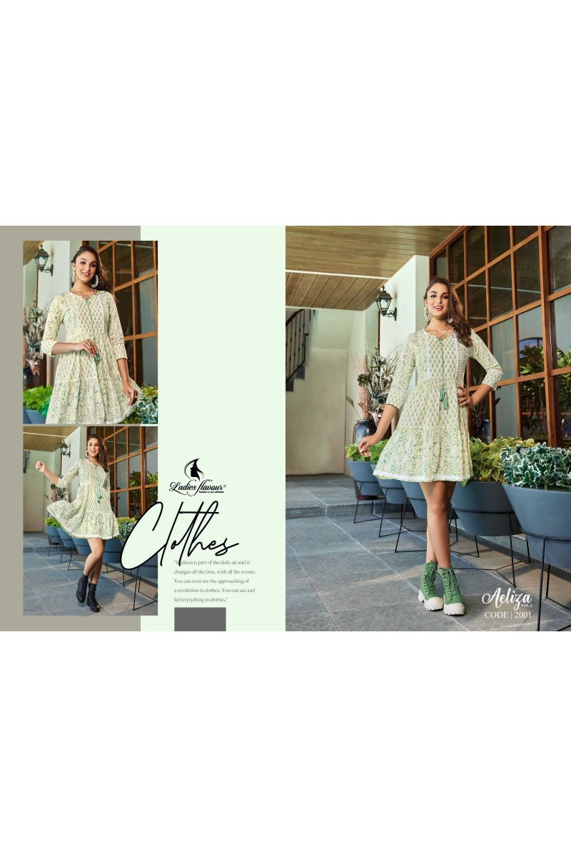 Ladies Flavour Aeliza Vol-2 Western Wear Tunic Catalog Set Garment