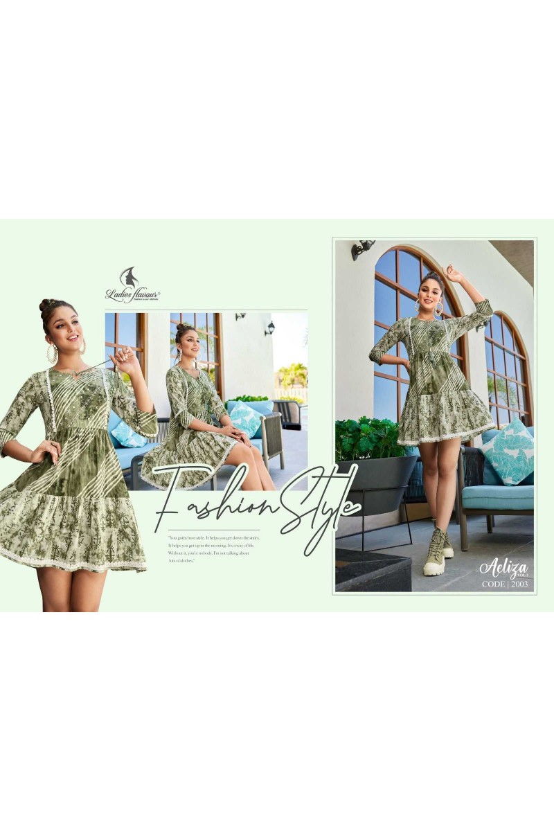 Ladies Flavour Aeliza Vol-2 Western Wear Tunic Catalog Set Garment