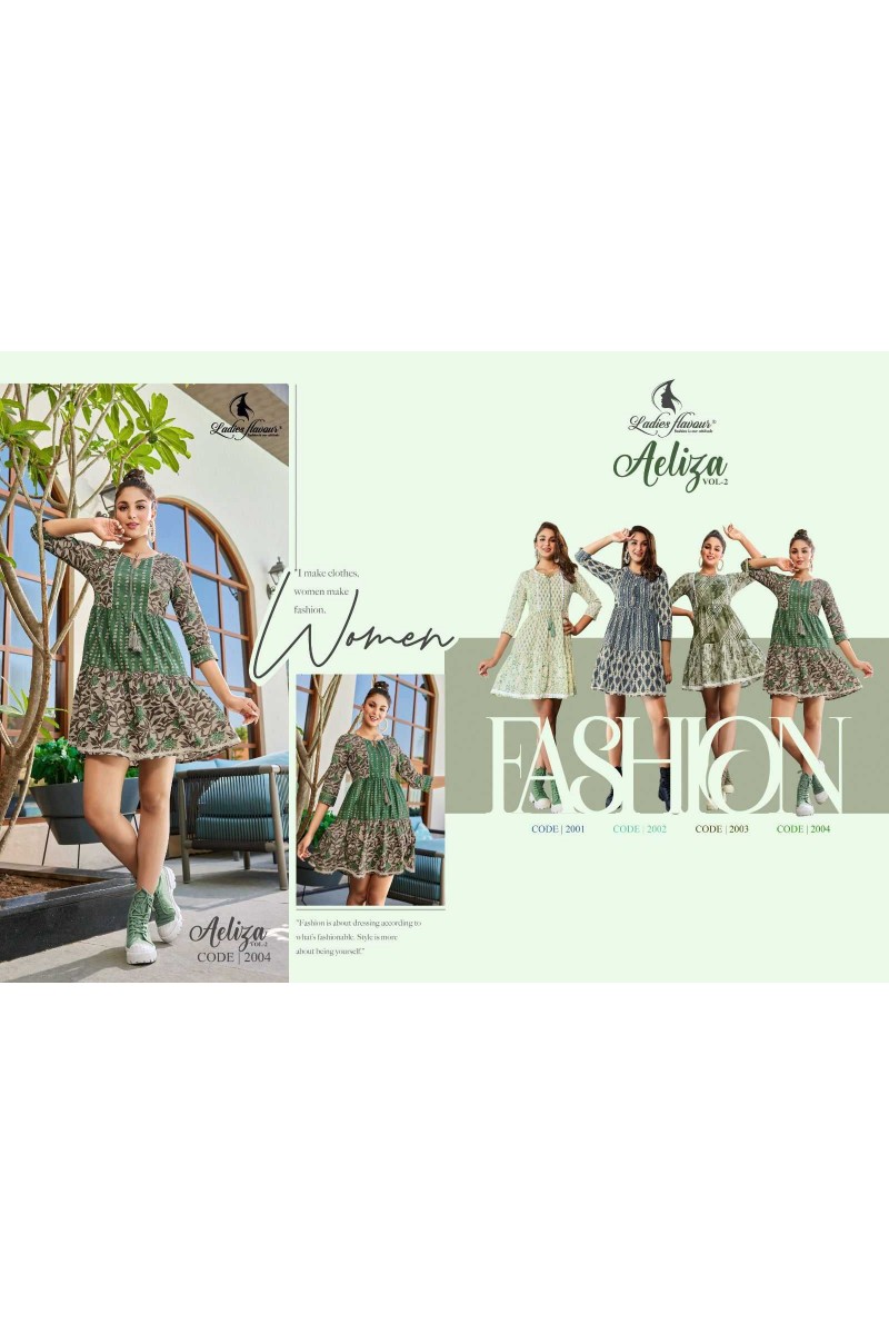 Ladies Flavour Aeliza Vol-2 Western Wear Tunic Catalog Set Garment