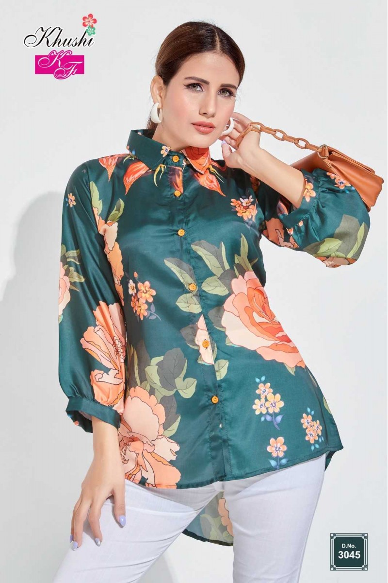 Khushi KF D.No-3045 Office Wear Western Wear Top Set Catalogue Set
