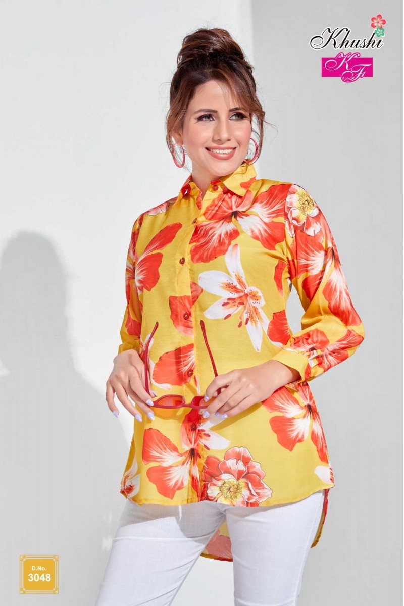 Khushi KF D.No-3048 Office Wear Western Wear Top Set Catalogue Set