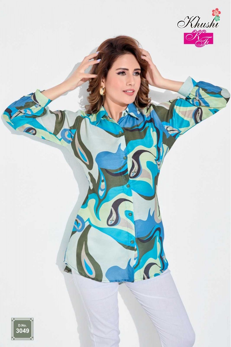 Khushi KF D.No-3049 Office Wear Western Wear Top Set Catalogue Set