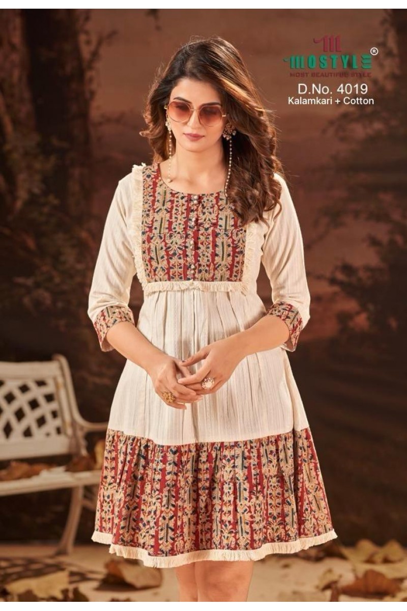 Mostyle D.No-4019 Western Wear Women's Combo Set Long Tunic