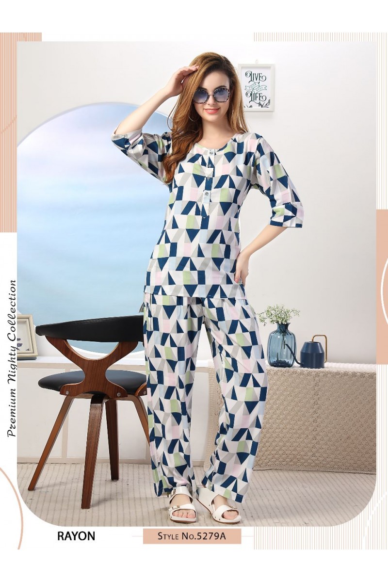 D.No-5279-A Western Wear Tunic Co-Ord Designer Catalogue Set