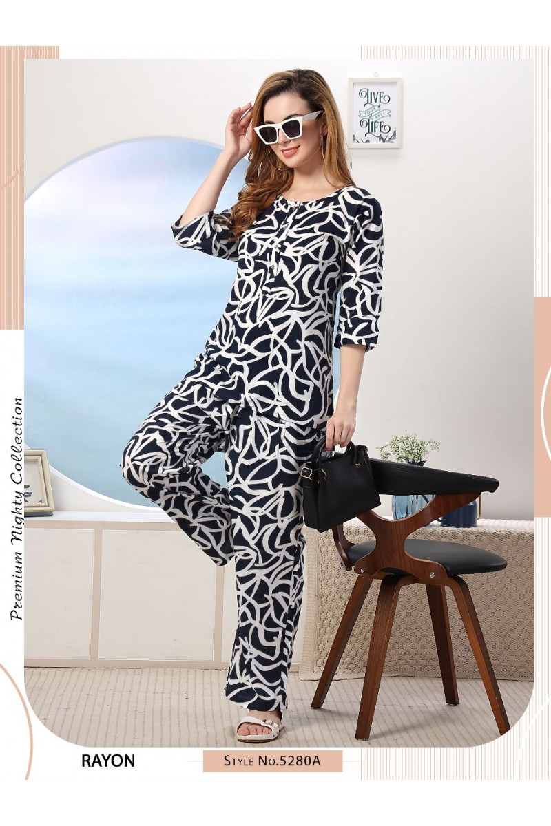 D.No-5280-A Western Wear Tunic Co-Ord Designer Catalogue Set