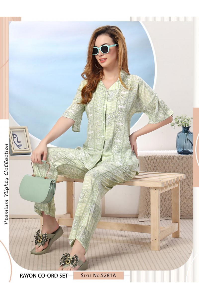D.No-5281-A Western Wear Tunic Co-Ord Designer Catalogue Set