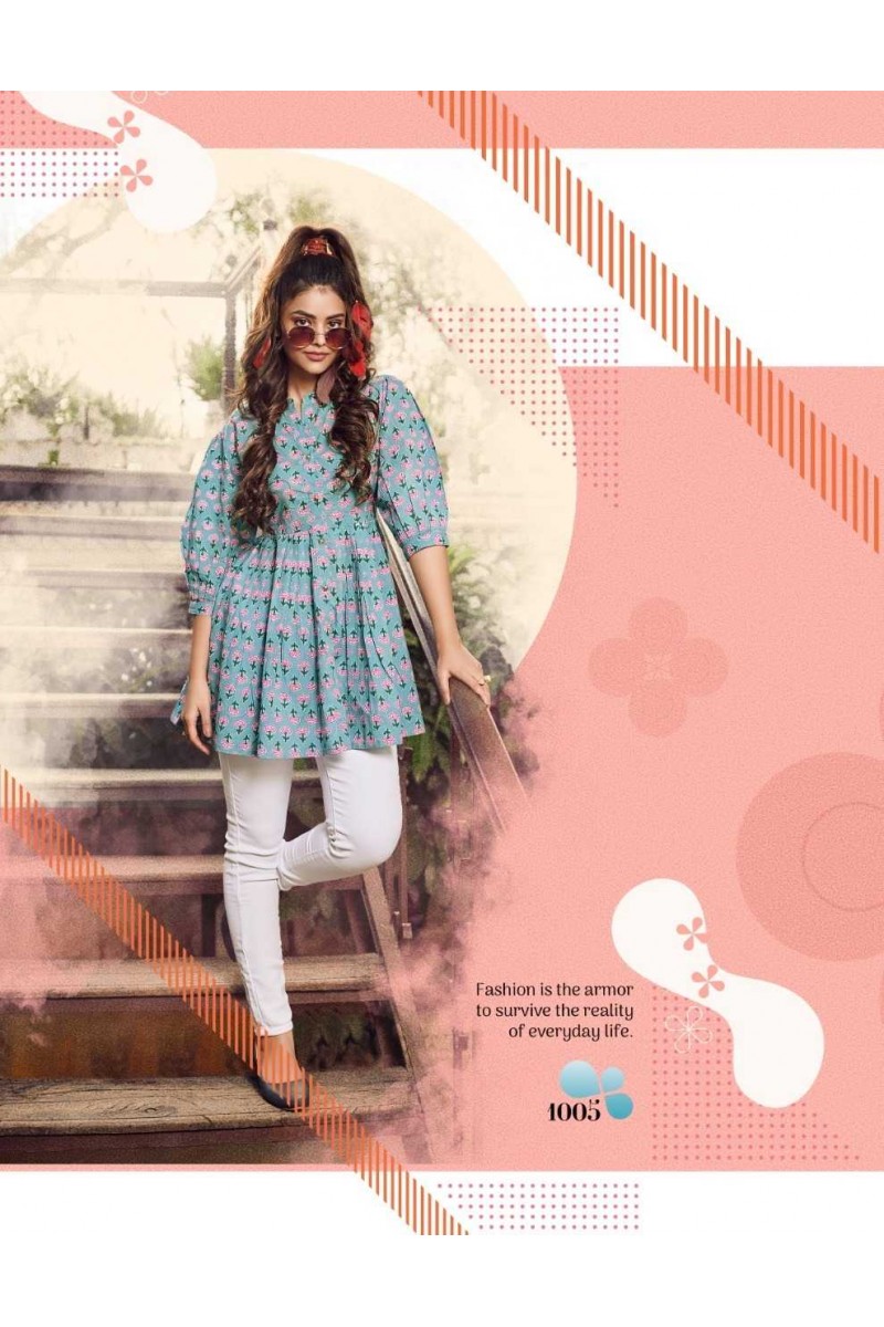 Passion Tree Flair Cotton Vol-1 Western Wear Tunic Top Catalogue Set