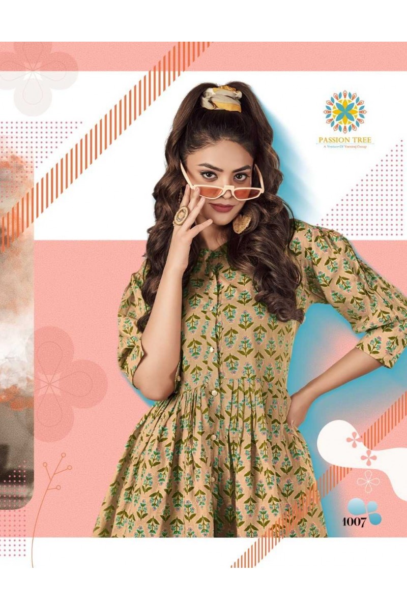 Passion Tree Flair Cotton Vol-1 Western Wear Tunic Top Catalogue Set