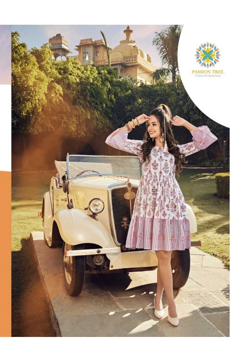 Passion Tree Flair Talk Vol-2 Cotton Tunic Top Catalogue Set Garment