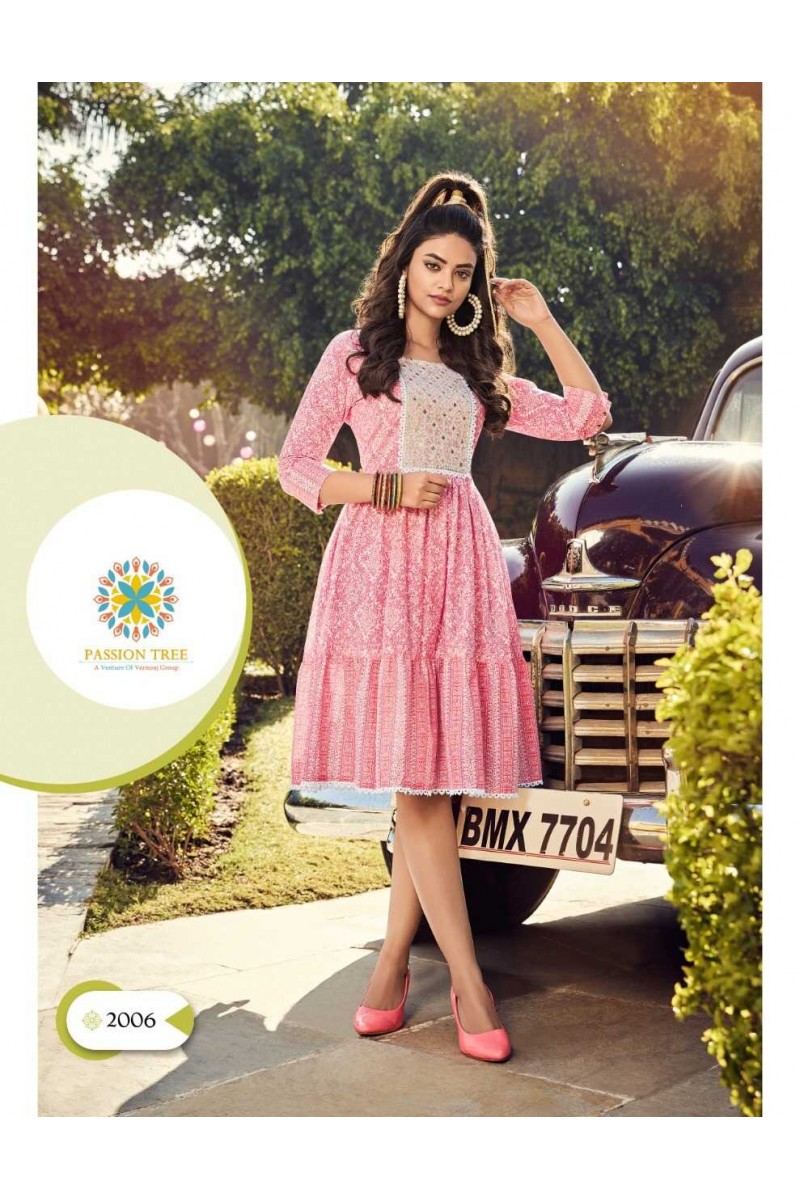 Passion Tree Flair Talk Vol-2 Cotton Tunic Top Catalogue Set Garment