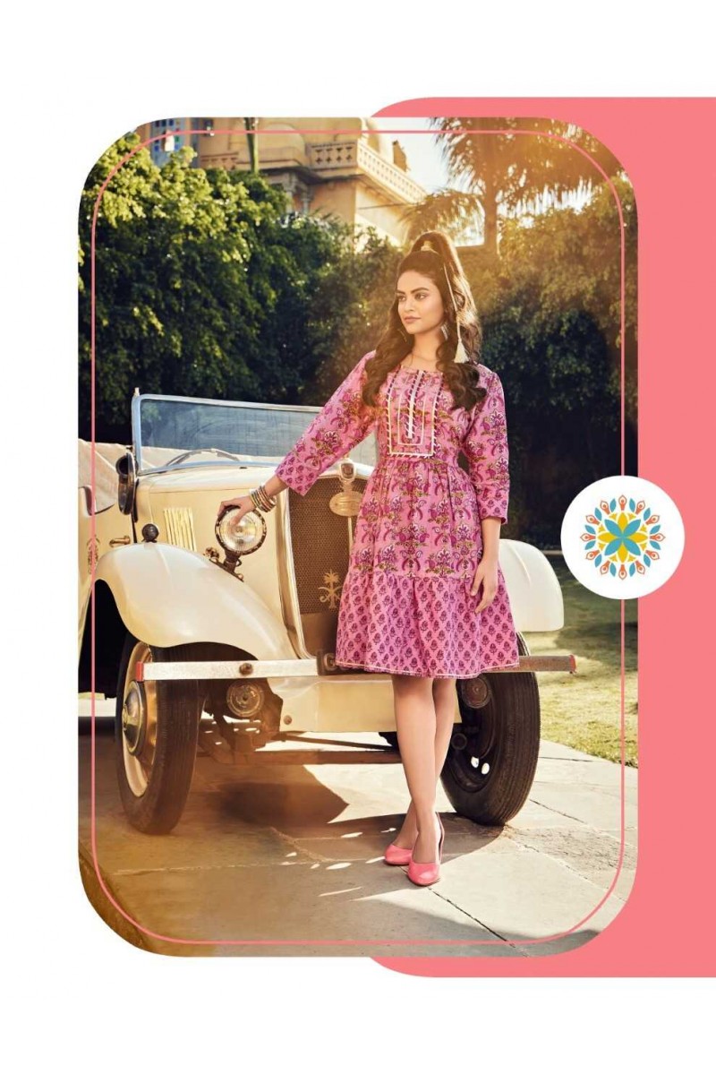 Passion Tree Flair Talk Vol-2 Cotton Tunic Top Catalogue Set Garment