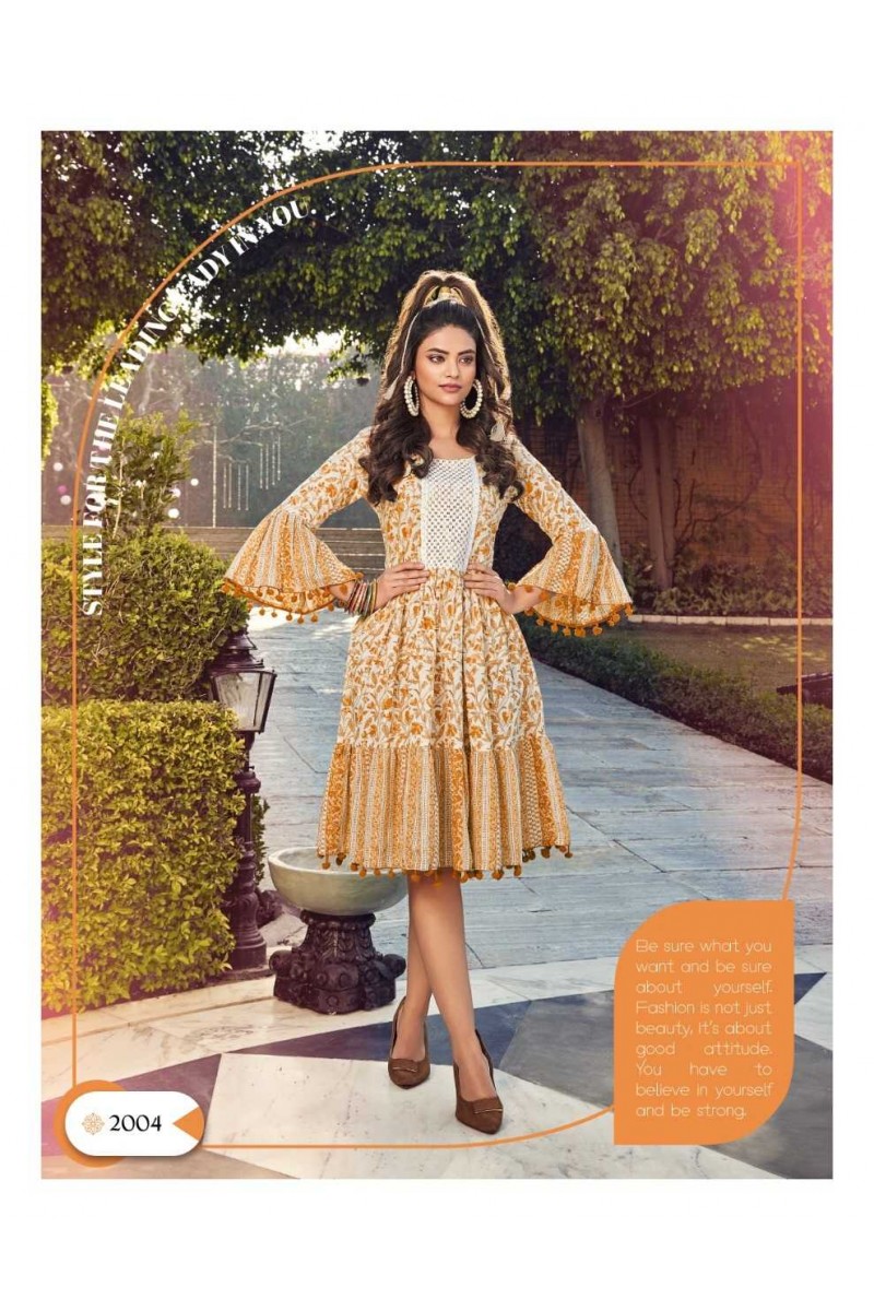 Passion Tree Flair Talk Vol-2 Cotton Tunic Top Catalogue Set Garment