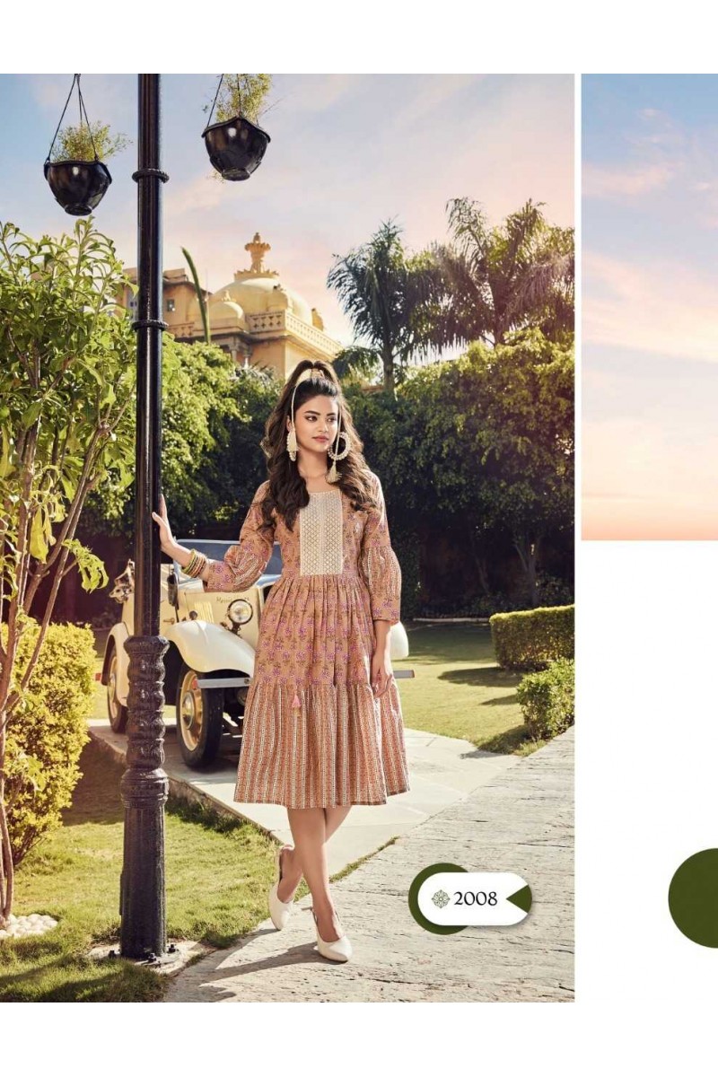 Passion Tree Flair Talk Vol-2 Cotton Tunic Top Catalogue Set Garment