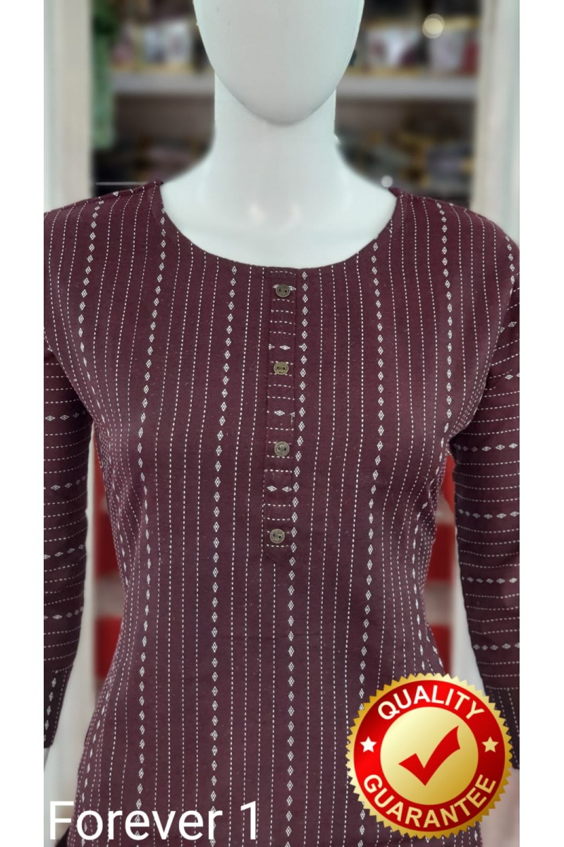Forever Vol-1 Designer Dobby Cotton Tunic Kurti Catalogue