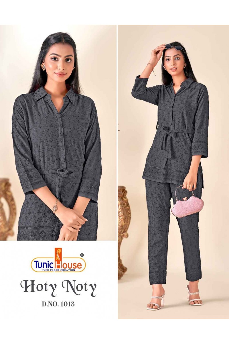 Tunic House Hoty Noty-1013 Women's 2 Viscose Rayon Co-Ord Sets
