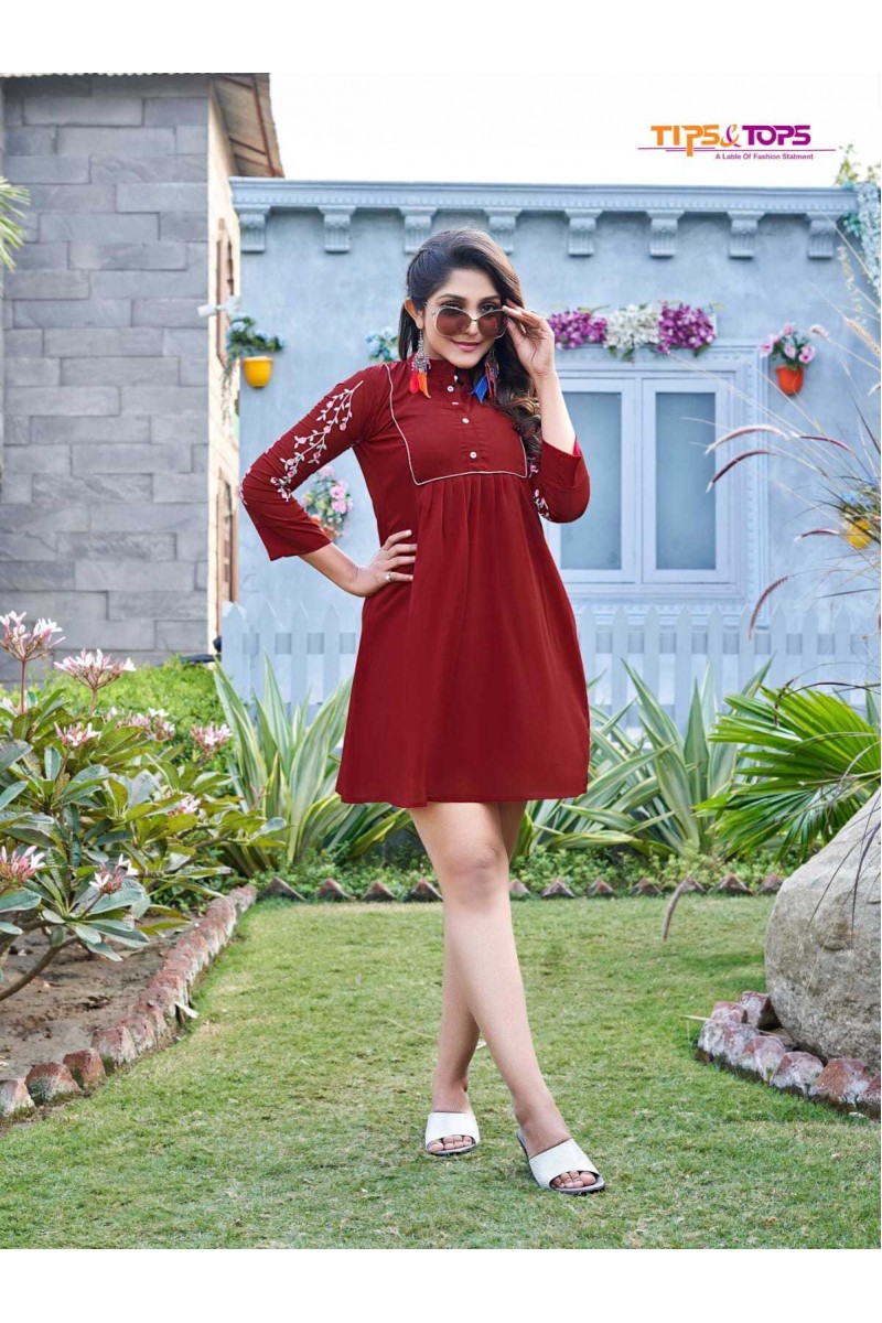 Insta Girl Vol-2 Georgette Embroidery Short Tops Catalogue Set