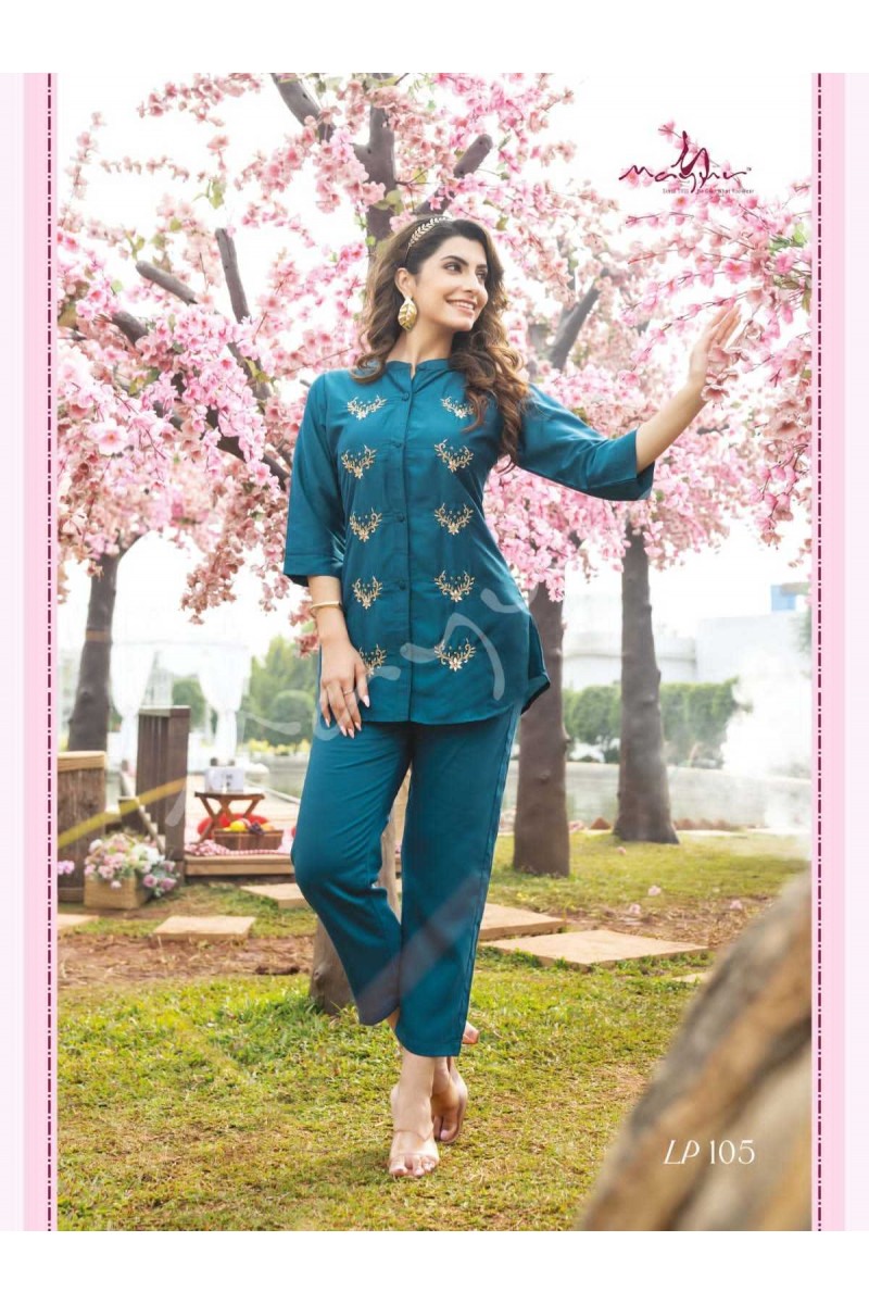 Mayur Luxury Pret Designer Handwork Indo-Western Co-Ord Set