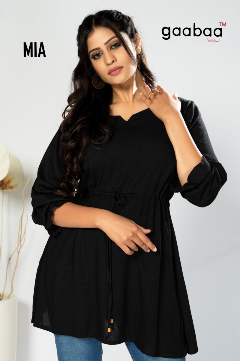 Gaabaa Mia-3 Rayon Print Ethnic Wear Western Tunic Set New Arrivals