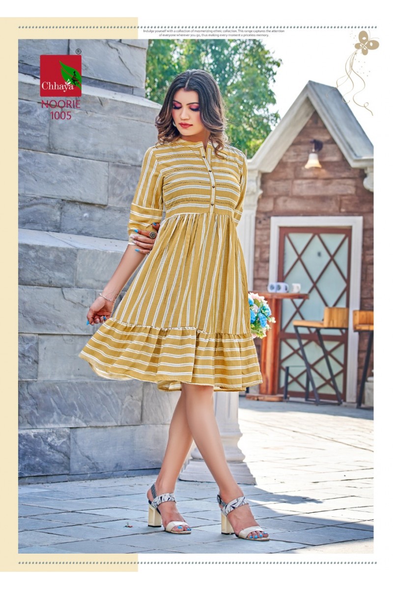 Chhaya Noorie Women's Western Wear Long Anarkali Style Tunics