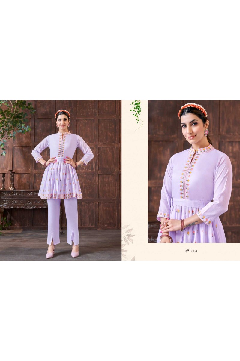 Khushi KF Stella Designer Western Wear Tunic Coat Set Catalogue Set