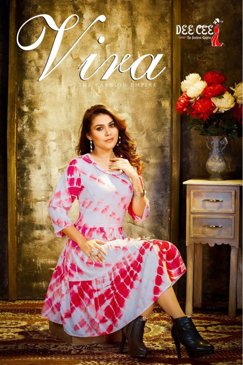 Dee Cee Presenting Vira New Fancy Designer Heavy Rayon Short Top Tunic