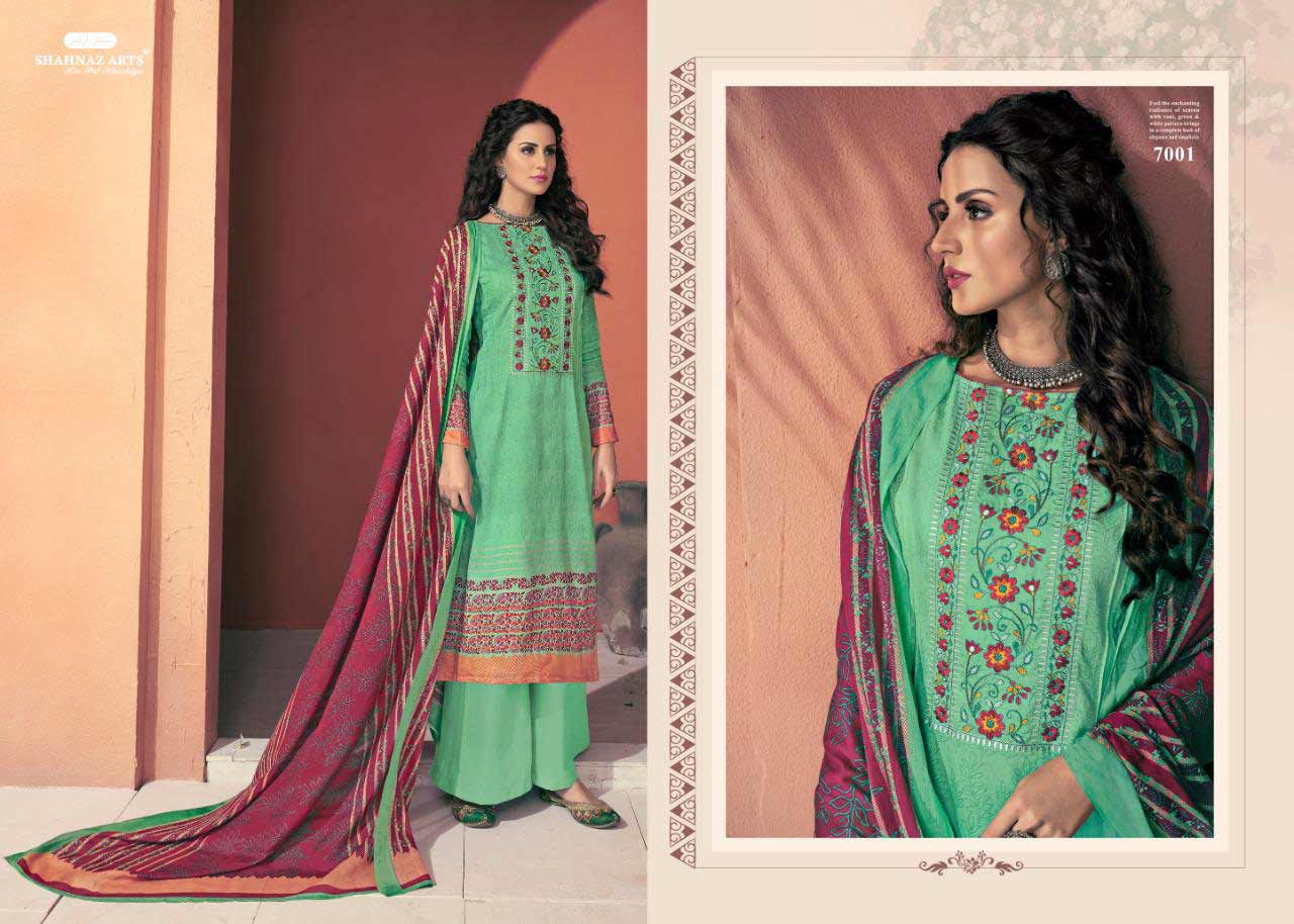 Avnoor By Shahnaz Arts Cotton Print With Embroidery Dress Materials Avnoor By Shahnaz Arts Cotton Print With Embroidery Dress Materials