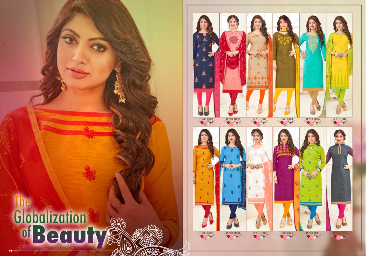 Kikat Rahul Nx Bombay Jacquard Embroidery Dress Material Kikat Rahul Nx Bombay Jacquard Embroidery Dress Material