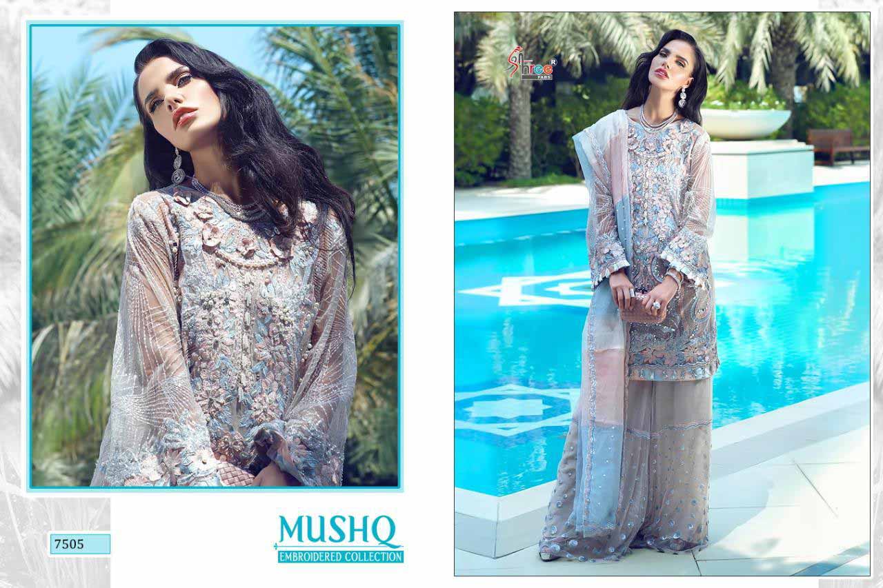 Shree Fab Mushq Net Fabric Salwar Dresses Catalog Shree Fab Mushq Net Fabric Salwar Dresses Catalog
