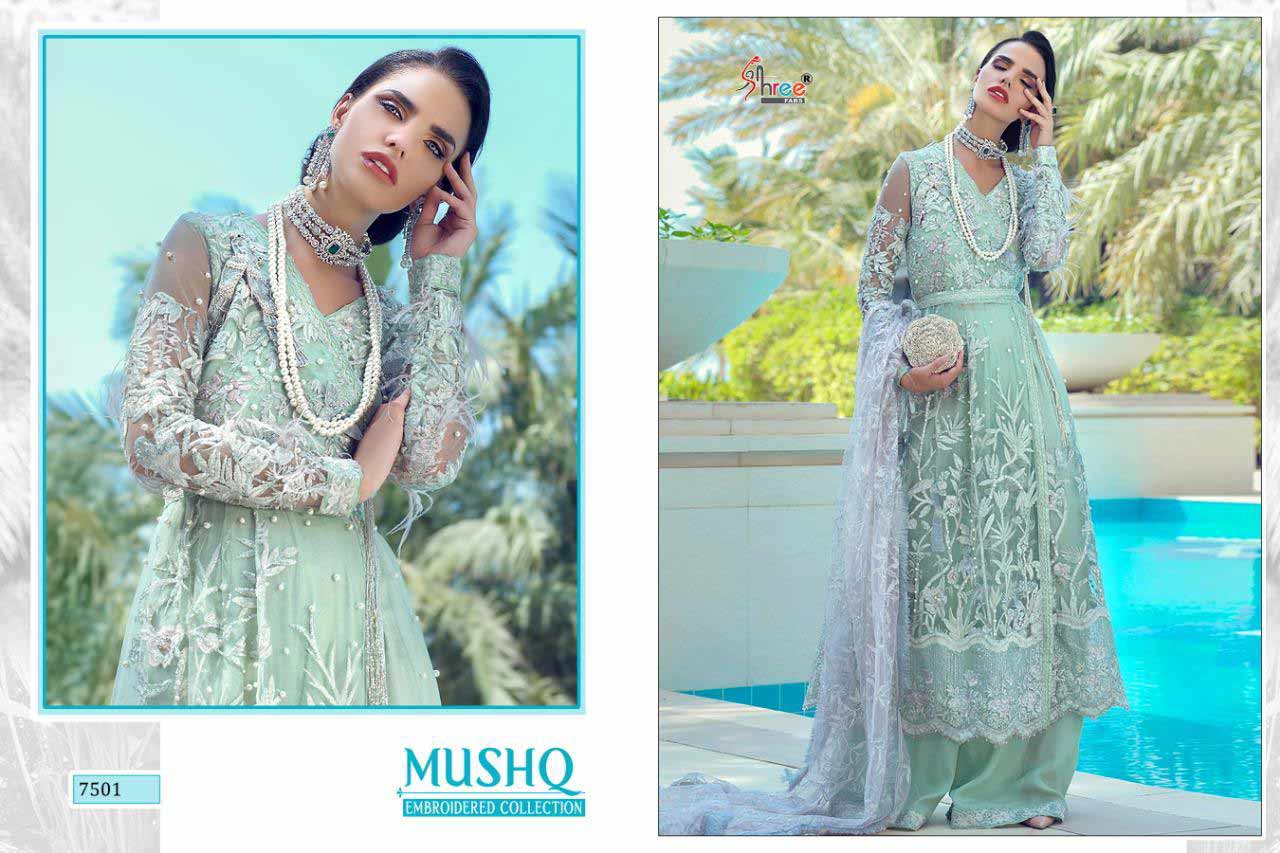 Shree Fab Mushq Net Fabric Salwar Dresses Catalog Shree Fab Mushq Net Fabric Salwar Dresses Catalog