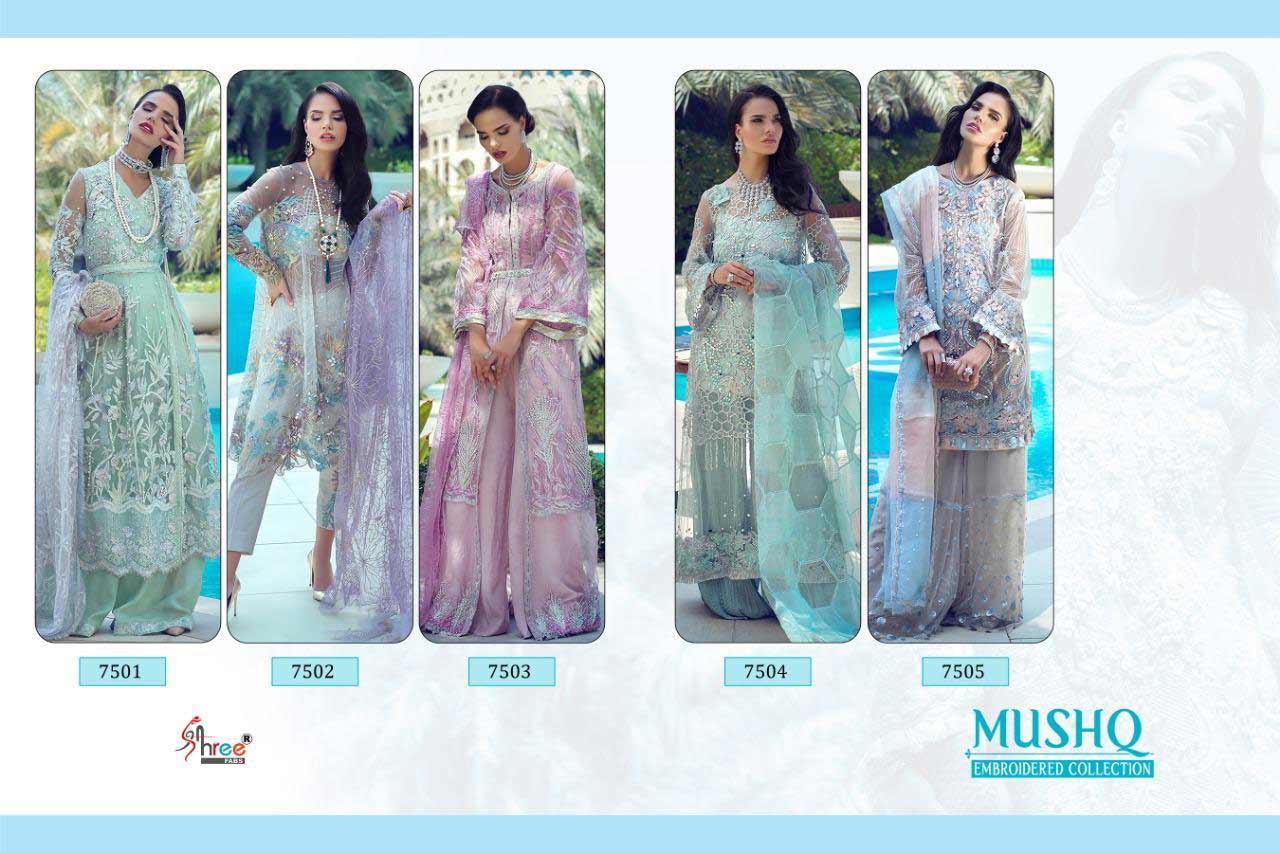 Shree Fab Mushq Net Fabric Salwar Dresses Catalog Shree Fab Mushq Net Fabric Salwar Dresses Catalog