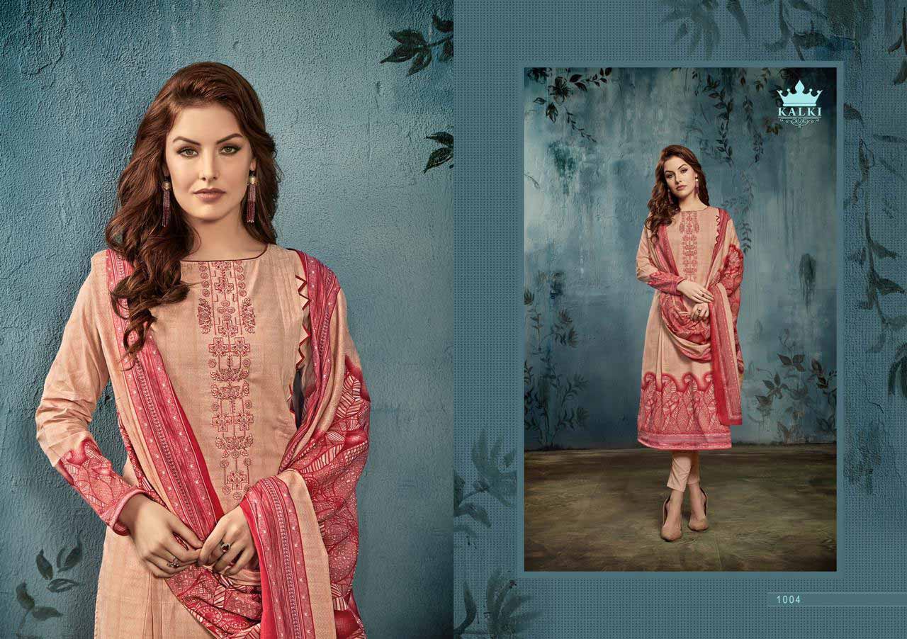 Rozaan Kalki Embroidery Designer Dress Materials Rozaan Kalki Embroidery Designer Dress Materials