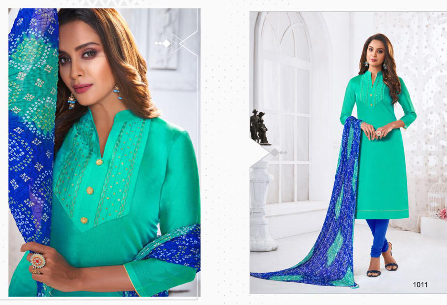 Samaya Modal Silk Fancy Stitch dress Material Set Samaya Modal Silk Fancy Stitch dress Material Set