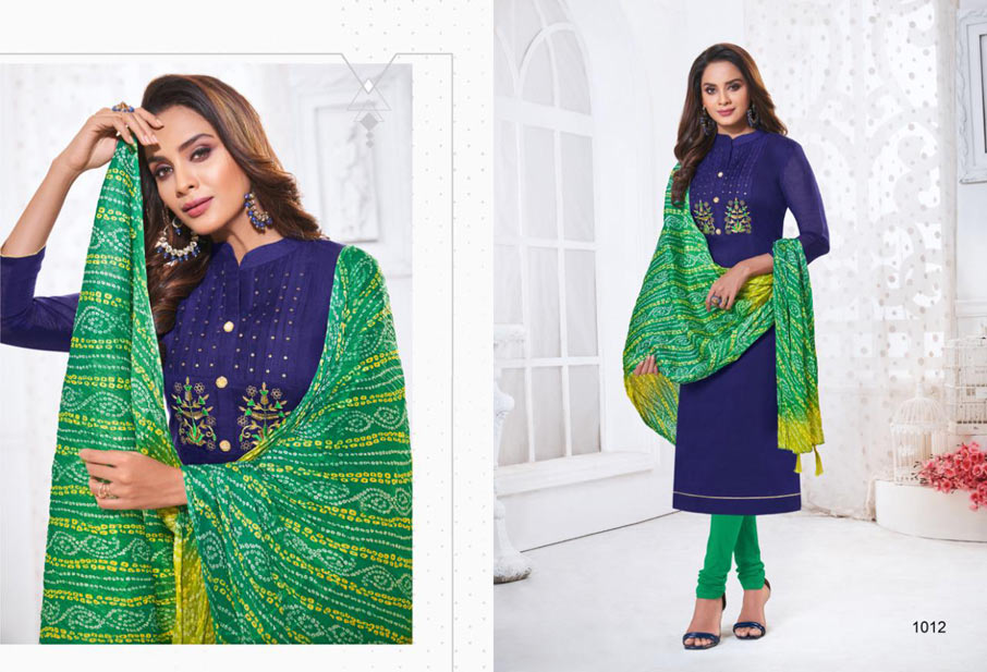 Samaya Modal Silk Fancy Stitch dress Material Set Samaya Modal Silk Fancy Stitch dress Material Set