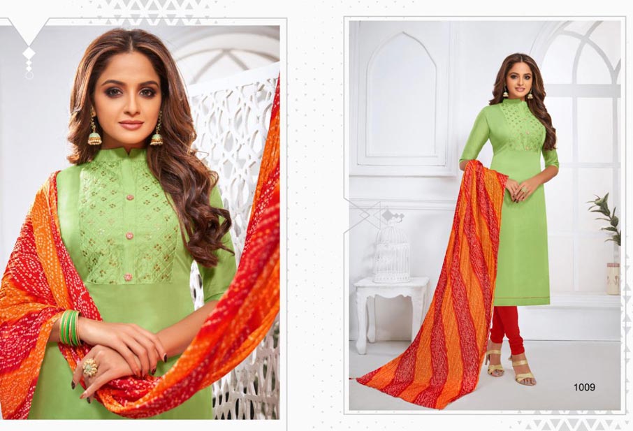 Samaya Modal Silk Fancy Stitch dress Material Set Samaya Modal Silk Fancy Stitch dress Material Set